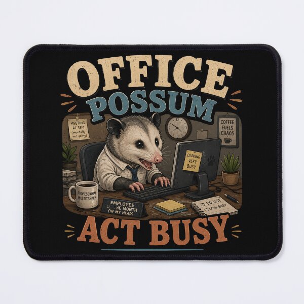 Item preview, Office Possum Act Busy | Funny Office Worker Possum | Corporate Humor Animal Design designed and sold by RJACreative.