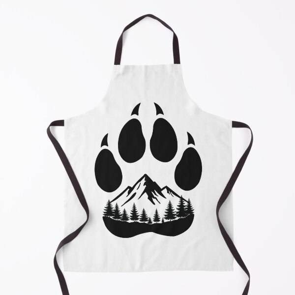 Item preview, Wolf Paw Print with Mountain Landscape – Wild Nature Design designed and sold by Shadow's Den.