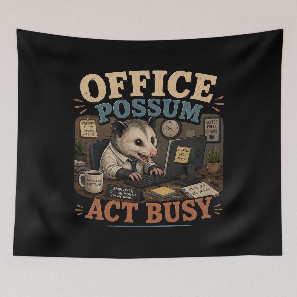 Item preview, Office Possum Act Busy | Funny Office Worker Possum | Corporate Humor Animal Design designed and sold by RJACreative.