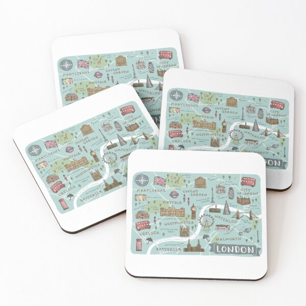 Item preview,  Map of London - Teal designed and sold by Those Pencil Shavings.