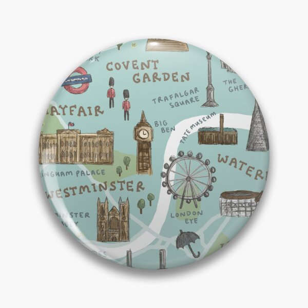 Item preview,  Map of London - Teal designed and sold by Those Pencil Shavings.