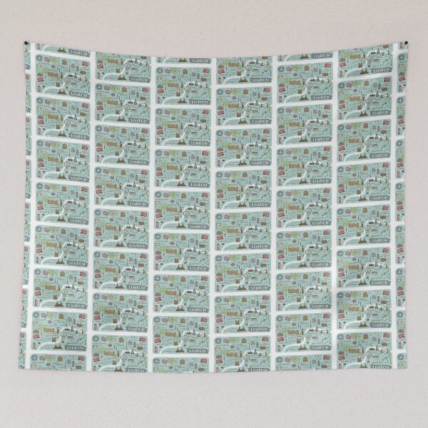 Item preview,  Map of London - Teal designed and sold by Those Pencil Shavings.