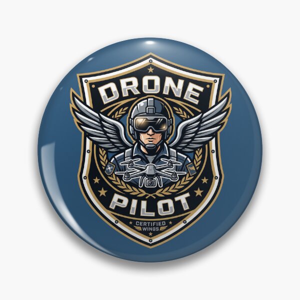 Item preview, Certified Drone Pilot Badge Tactical UAV Operator Wings Crest designed and sold by KiwiRider.