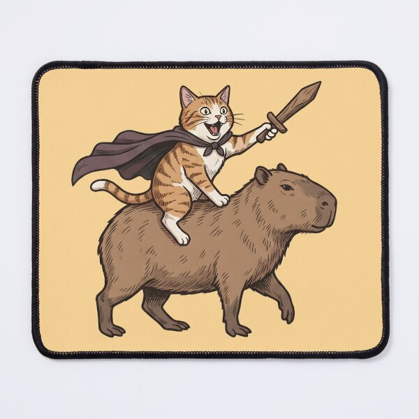 Item preview, Friendship between cat and capybara designed and sold by teenlabel.