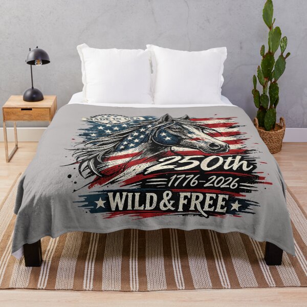 Item preview, America 250th Horse USA Flag Independence 1776-2026 Western designed and sold by GreggRoss.