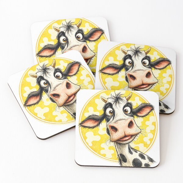 Item preview, Funny Cow Portrait | Cute Cartoon Farm Animal Illustration designed and sold by ravuh.