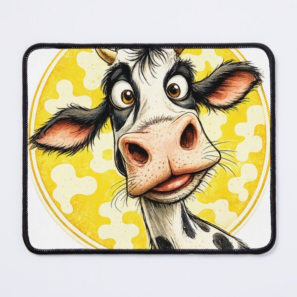 Item preview, Funny Cow Portrait | Cute Cartoon Farm Animal Illustration designed and sold by ravuh.