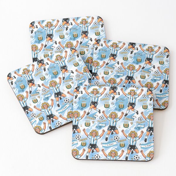 Item preview, 2 Argentina Soccer Legends World Cup Football Pattern designed and sold by ART ATTACK ZONE.