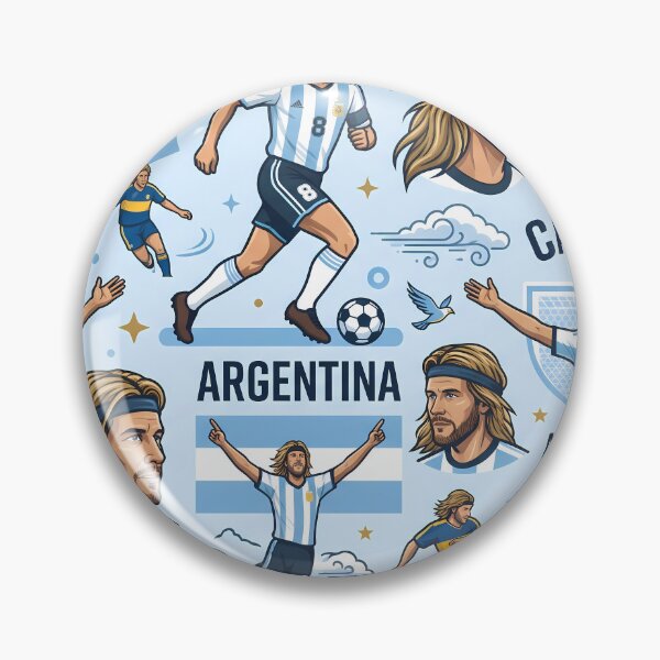 Item preview, 4 Argentina Soccer Legends World Cup Football Pattern designed and sold by ART ATTACK ZONE.