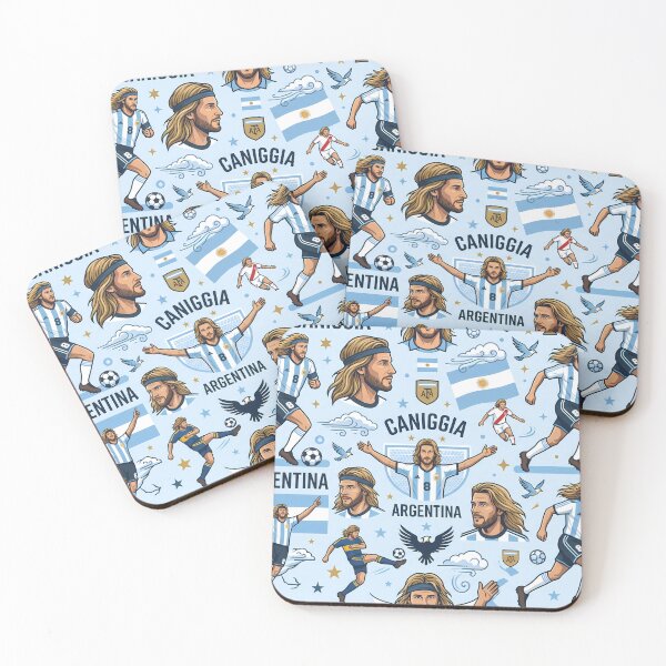 Item preview, 4 Argentina Soccer Legends World Cup Football Pattern designed and sold by ART ATTACK ZONE.