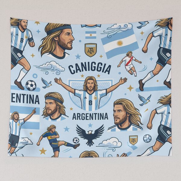 Item preview, 4 Argentina Soccer Legends World Cup Football Pattern designed and sold by ART ATTACK ZONE.