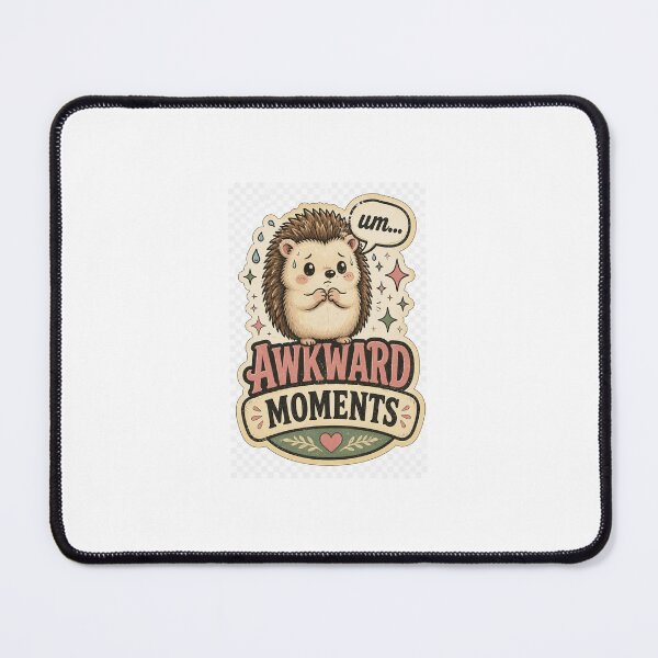 Item preview, Awkward Moments Hedgehog | Funny Cute Hedgehog Introvert Meme Sticker & T-Shirt designed and sold by Pixel Alchemy1.