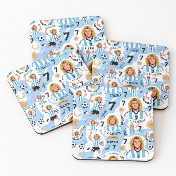 Item preview, 6 Argentina Soccer Legends World Cup Football Pattern designed and sold by ART ATTACK ZONE.