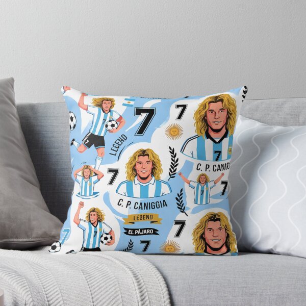 Item preview, 6 Argentina Soccer Legends World Cup Football Pattern designed and sold by ART ATTACK ZONE.