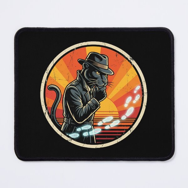 Item preview, Retro Noir Detective Panther Vintage Badge designed and sold by DuckOddity.