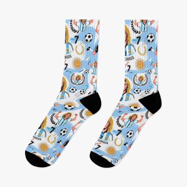 Item preview, 6 Argentina Soccer Legends World Cup Football Pattern designed and sold by ART ATTACK ZONE.