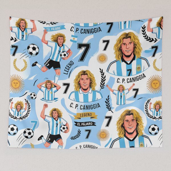 Item preview, 6 Argentina Soccer Legends World Cup Football Pattern designed and sold by ART ATTACK ZONE.