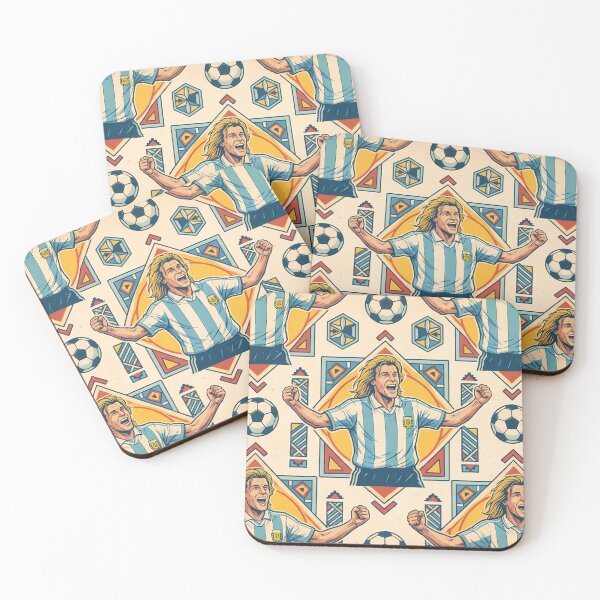 Item preview, 7 Argentina Soccer Legends World Cup Football Pattern designed and sold by ART ATTACK ZONE.