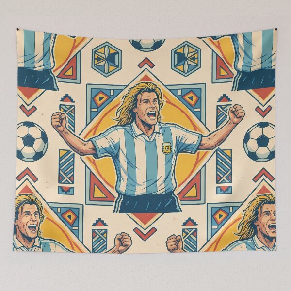 Item preview, 7 Argentina Soccer Legends World Cup Football Pattern designed and sold by ART ATTACK ZONE.