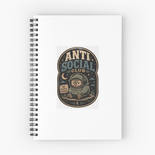 Item preview, Anti Social Club Owl | Funny Cute Introvert Owl Meme Sticker & T-Shirt designed and sold by Pixel Alchemy1.