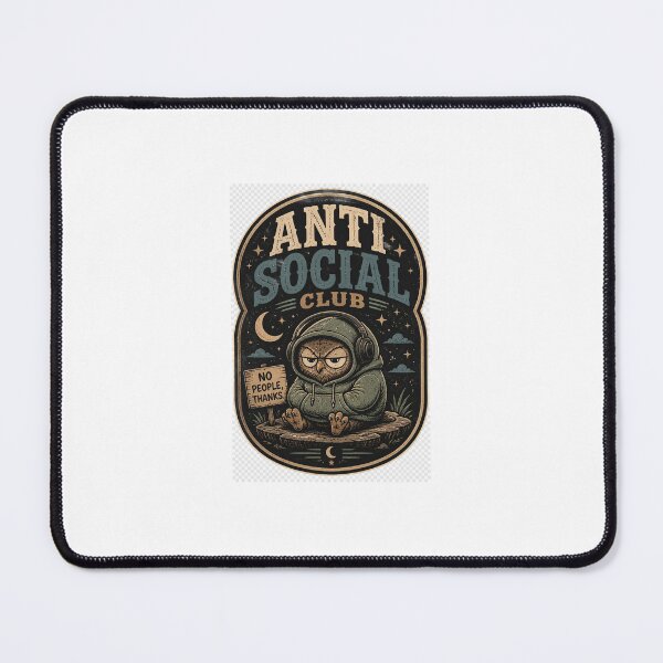 Item preview, Anti Social Club Owl | Funny Cute Introvert Owl Meme Sticker & T-Shirt designed and sold by Pixel Alchemy1.