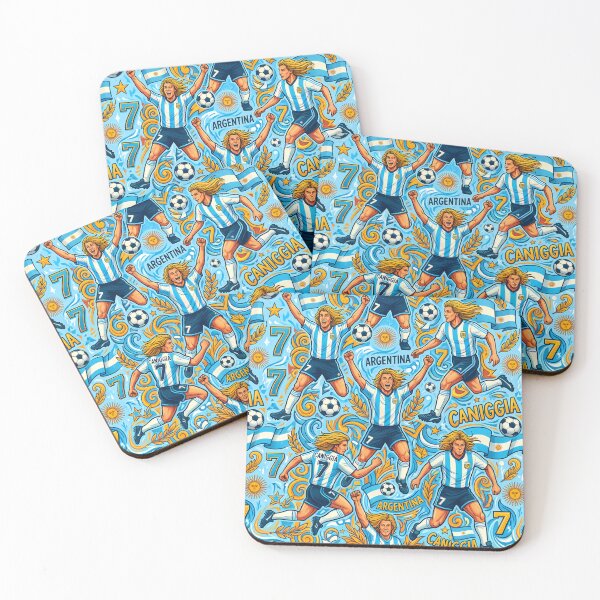 Item preview, 8 Argentina Soccer Legends World Cup Football Pattern designed and sold by ART ATTACK ZONE.