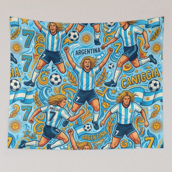 Item preview, 8 Argentina Soccer Legends World Cup Football Pattern designed and sold by ART ATTACK ZONE.