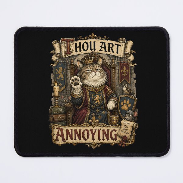 Item preview, Thou Art Annoying Medieval Cat | Funny Renaissance Cat | Vintage Fantasy Humor designed and sold by RJACreative.