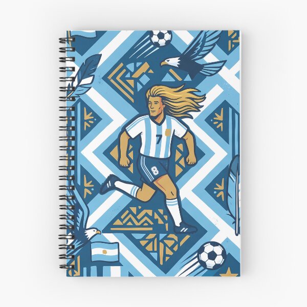 Item preview, 9 Argentina Soccer Legends World Cup Football Pattern designed and sold by ART ATTACK ZONE.