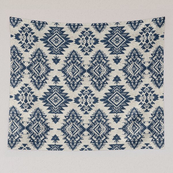 Item preview, Navy Blue Boho Tribal Aztec Geometric Textile Pattern designed and sold by Sheoutthere.