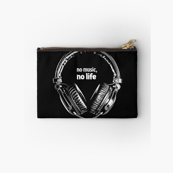 Item preview, No Music No Life Headphones Monochrome Audio Lover Design designed and sold by inkoutninja.