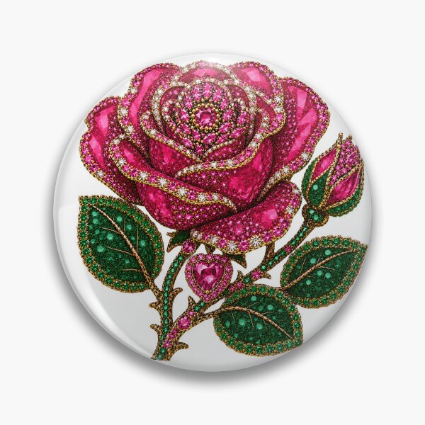 Item preview, CRYSTAL CYCLAMEN ROSE JEWEL  designed and sold by wordspixies.