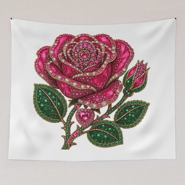 Item preview, CRYSTAL CYCLAMEN ROSE JEWEL  designed and sold by wordspixies.