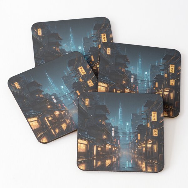 Item preview, Neon Tokyo Cyberpunk City Night Rain designed and sold by CrippiCrippi.