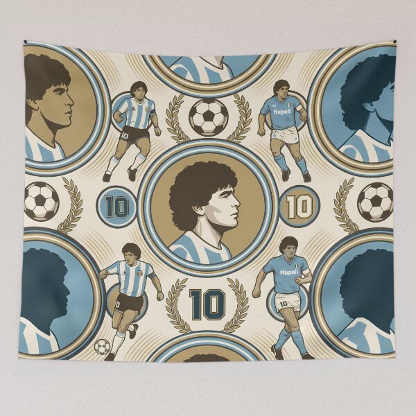 Item preview, El Pibe de Oro World Cup Football Pattern designed and sold by ART ATTACK ZONE.