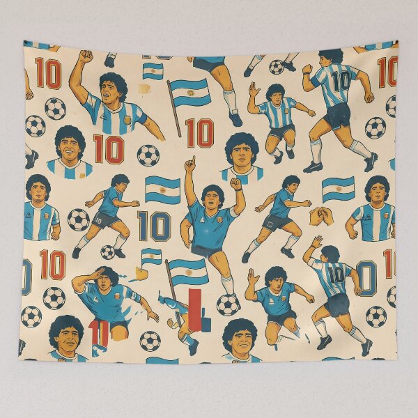 Item preview, D10S Argentina Soccer Legends World Cup Football Pattern designed and sold by ART ATTACK ZONE.