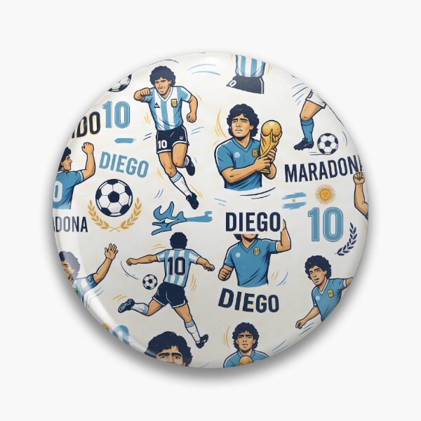 Item preview, El Diego Soccer Legends World Cup Football Pattern designed and sold by ART ATTACK ZONE.