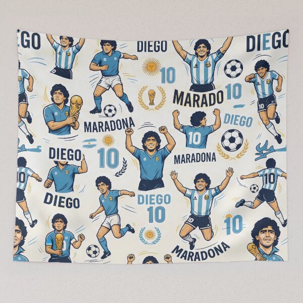 Item preview, El Diego Soccer Legends World Cup Football Pattern designed and sold by ART ATTACK ZONE.