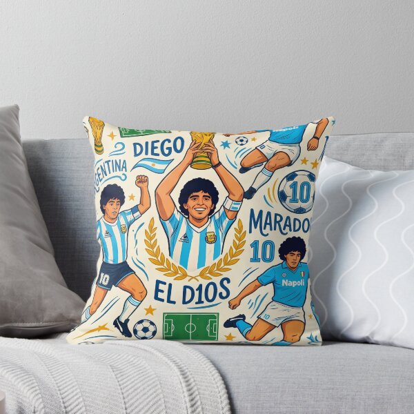 Item preview, Diegote Argentina Soccer Legends World Cup Football Pattern designed and sold by ART ATTACK ZONE.
