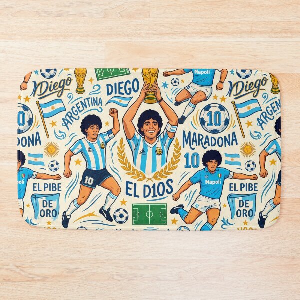 Item preview, Diegote Argentina Soccer Legends World Cup Football Pattern designed and sold by ART ATTACK ZONE.