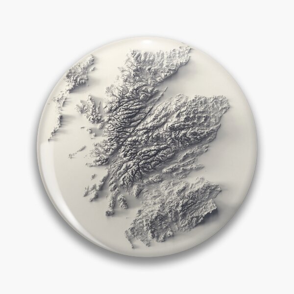 Item preview, Scotland Shaded Relief 3D Map digitally-rendered designed and sold by ThinkAboutMaps.