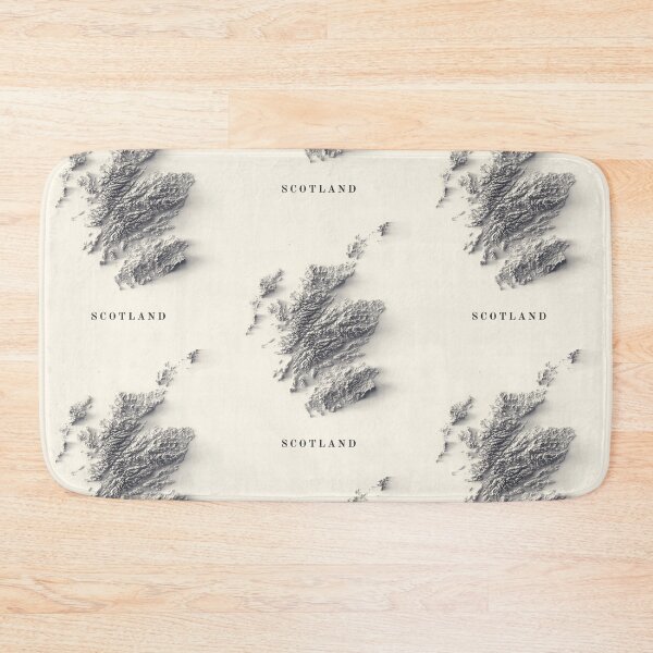 Item preview, Scotland Shaded Relief 3D Map digitally-rendered designed and sold by ThinkAboutMaps.