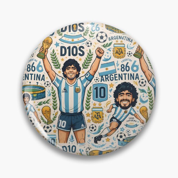Item preview, Cebollita Argentina Soccer Legends World Cup Football Pattern designed and sold by ART ATTACK ZONE.