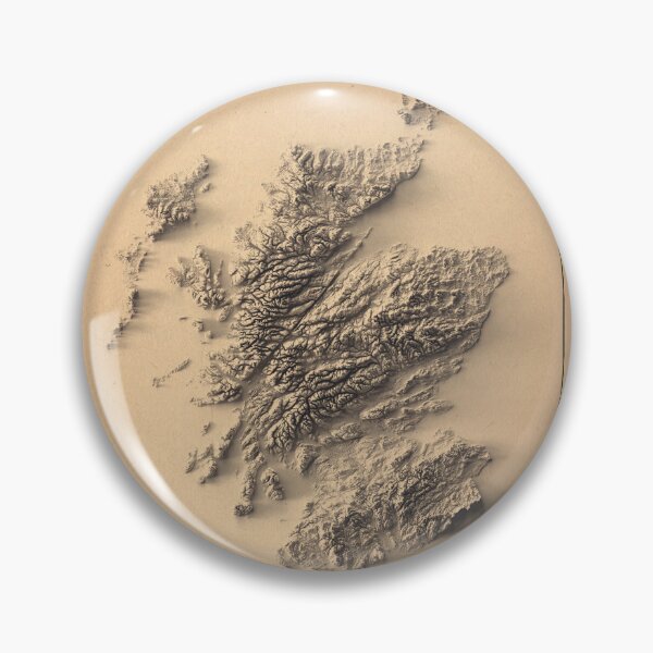 Item preview, Scotland Shaded Relief 3D Map digitally-rendered designed and sold by ThinkAboutMaps.