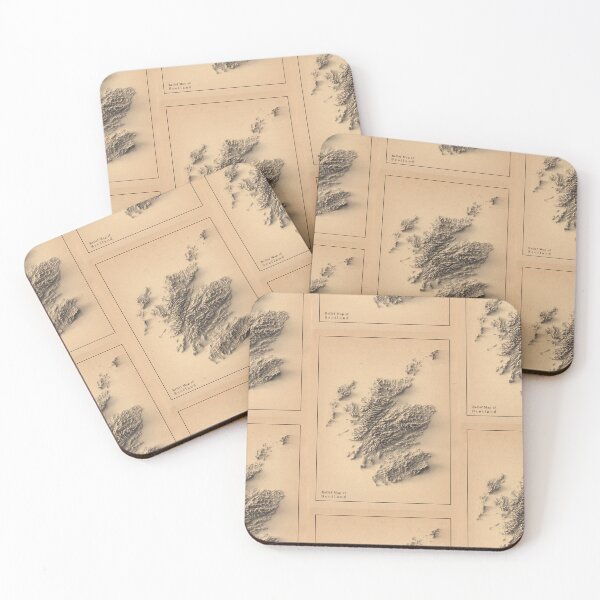 Item preview, Scotland Shaded Relief 3D Map digitally-rendered designed and sold by ThinkAboutMaps.