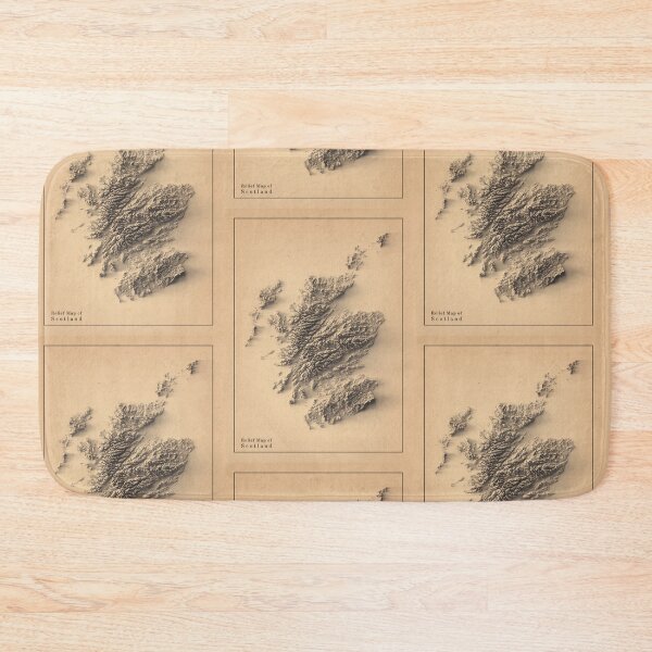 Item preview, Scotland Shaded Relief 3D Map digitally-rendered designed and sold by ThinkAboutMaps.