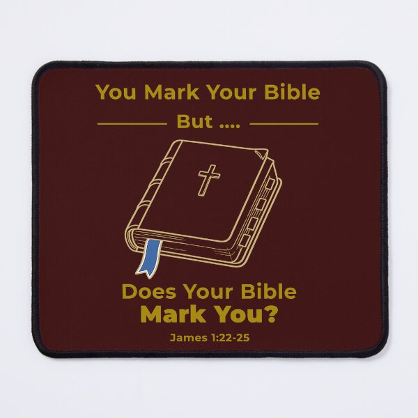 Item preview, Mark Your Bible, But ... Does Your Bible Mark You gold designed and sold by TheBibleStop.
