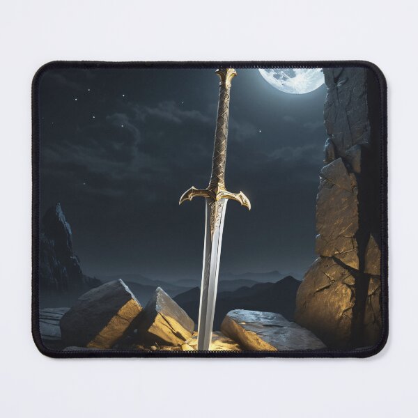 Item preview, Excalibur Golden Sword In Stone designed and sold by CrippiCrippi.