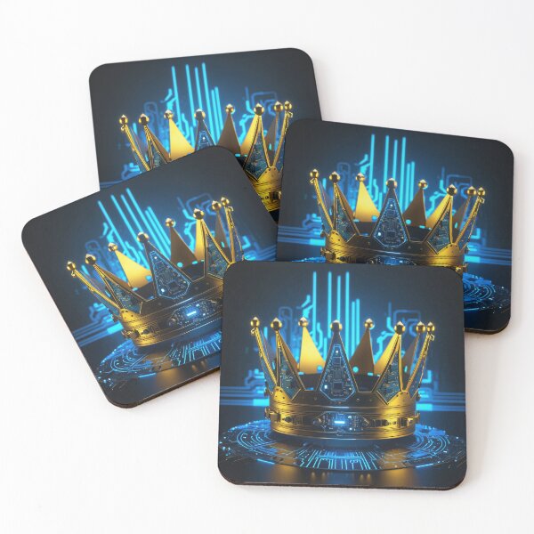 Item preview, Cyberpunk Golden Crown Circuit Art designed and sold by CrippiCrippi.