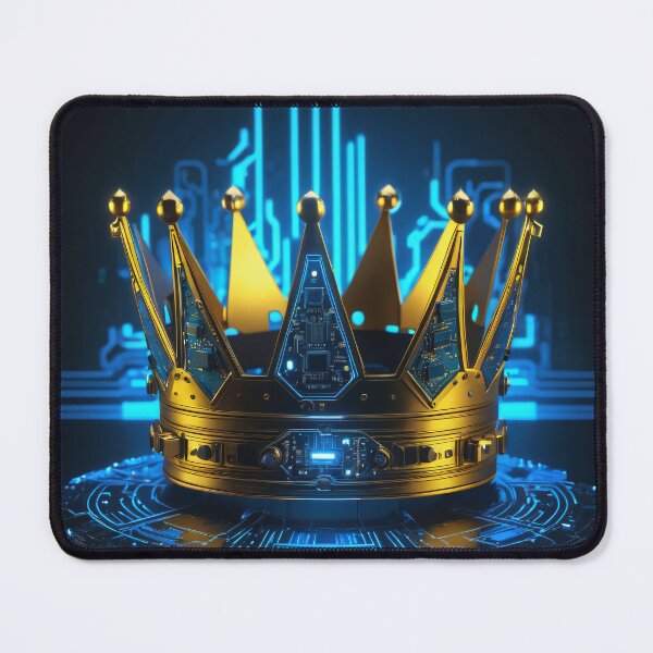 Item preview, Cyberpunk Golden Crown Circuit Art designed and sold by CrippiCrippi.
